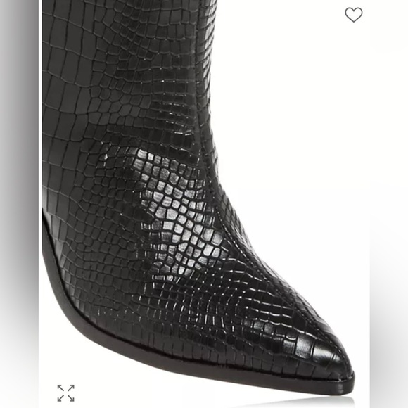SCHUTZ - Maryana Crocodile Embossed Knee-High Block Boot Size 5 - Picture 4 of 13
